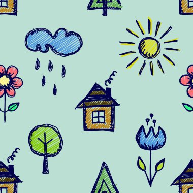 Vektör Dikişsiz desen, grafik illüstrasyon