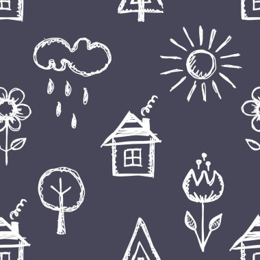 Vektör Dikişsiz desen, grafik illüstrasyon