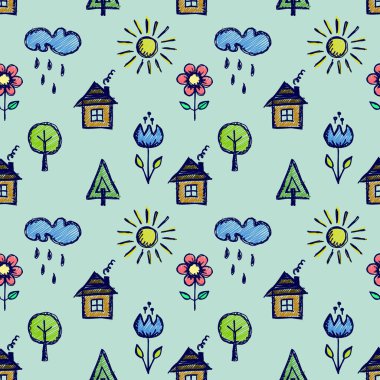 Vektör Dikişsiz desen, grafik illüstrasyon