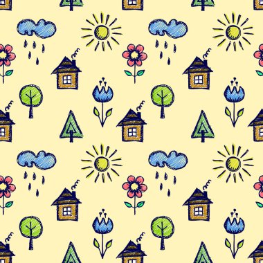 Vektör Dikişsiz desen, grafik illüstrasyon