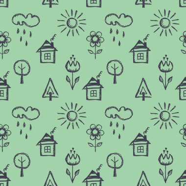 Vektör Dikişsiz desen, grafik illüstrasyon