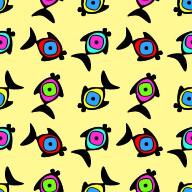 Vektör Dikişsiz desen, grafik illüstrasyon