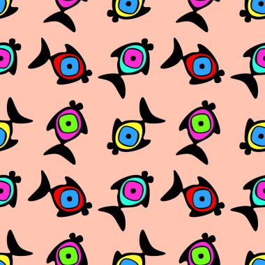 Vektör Dikişsiz desen, grafik illüstrasyon