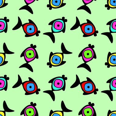 Vektör Dikişsiz desen, grafik illüstrasyon