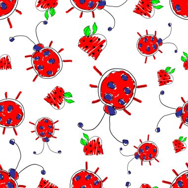 Vektör Dikişsiz desen, grafik illüstrasyon