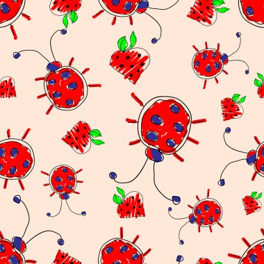 Vektör Dikişsiz desen, grafik illüstrasyon