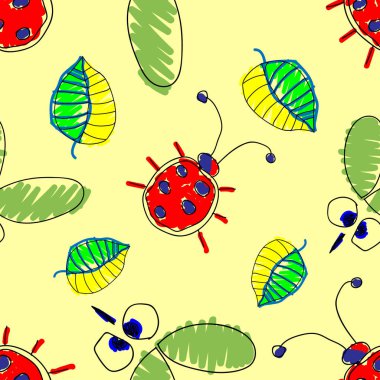 Vektör Dikişsiz desen, grafik illüstrasyon