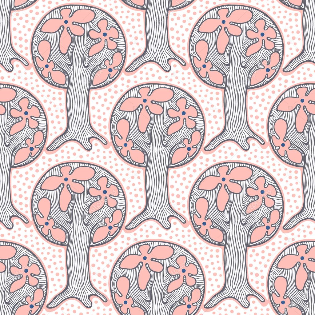 Vector seamless pattern, graphic illustration