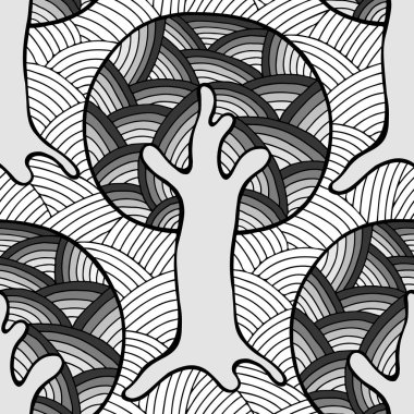 Vektör Dikişsiz desen, grafik illüstrasyon