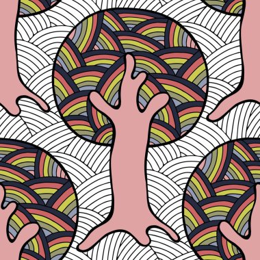 Vektör Dikişsiz desen, grafik illüstrasyon