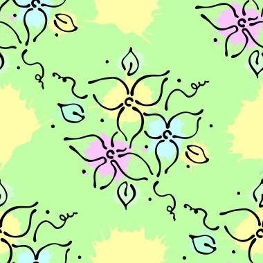 Vektör Dikişsiz desen, grafik illüstrasyon