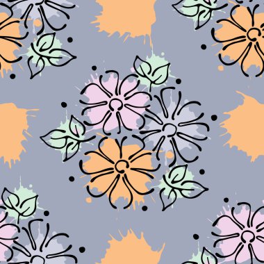 Vektör Dikişsiz desen, grafik illüstrasyon