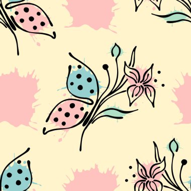 Vektör Dikişsiz desen, grafik illüstrasyon