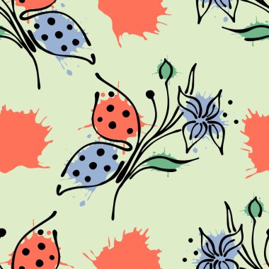 Vektör Dikişsiz desen, grafik illüstrasyon