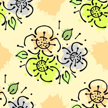 Vektör Dikişsiz desen, grafik illüstrasyon