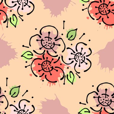 Vektör Dikişsiz desen, grafik illüstrasyon