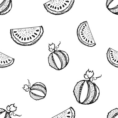 Vector seamless pattern, graphic illustration vector