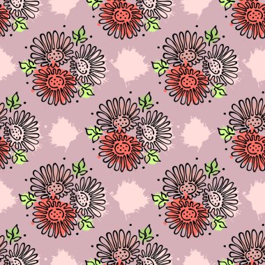 Vektör Dikişsiz desen, grafik illüstrasyon