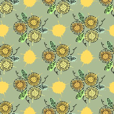 Vektör Dikişsiz desen, grafik illüstrasyon