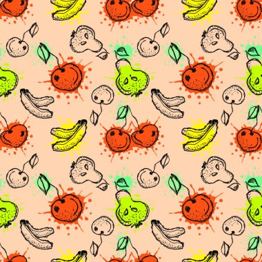 Vektör Dikişsiz desen, grafik illüstrasyon