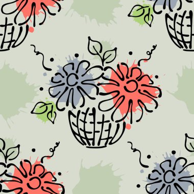 Vektör Dikişsiz desen, grafik illüstrasyon