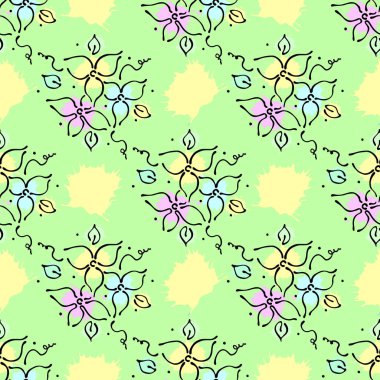 Vektör Dikişsiz desen, grafik illüstrasyon