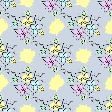 Vektör Dikişsiz desen, grafik illüstrasyon