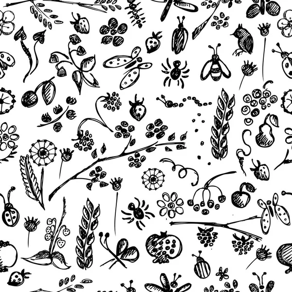 Vector seamless pattern, graphic illustration