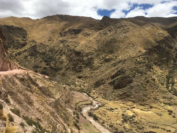 Ουράνιο Τόξο Βουνά Στο Περού Πανέμορφο Τοπίο Πολύχρωμη Θέα Περουβιανό — Φωτογραφία Αρχείου