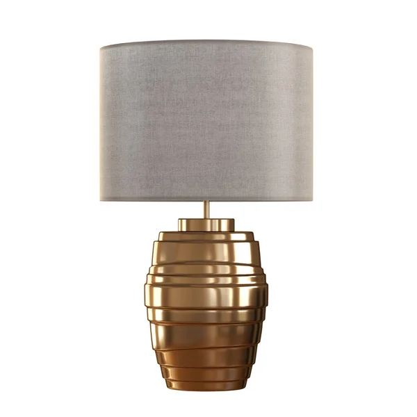 Night table lamp on a metal base on a white background. 3d rendering — 스톡 사진