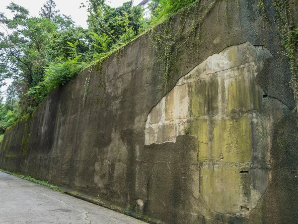 Estuco agrietado en una pared alta en la calle — Foto de Stock