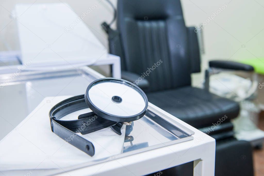 Close up Medical equipment of otolaryngologist. Medical and Healthcare concept. Selective focus. Copy space