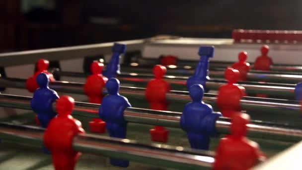 Fútbol de mesa en cámara lenta — Vídeos de Stock