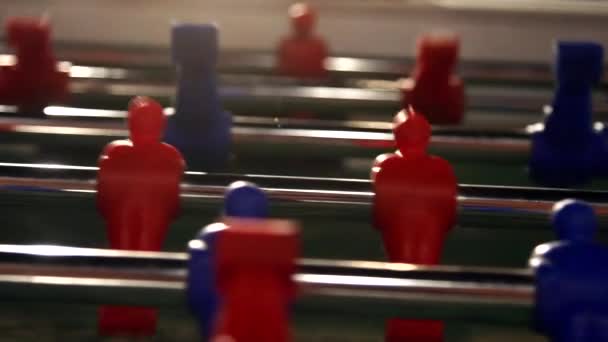 Table football in slow motion — Stock Video