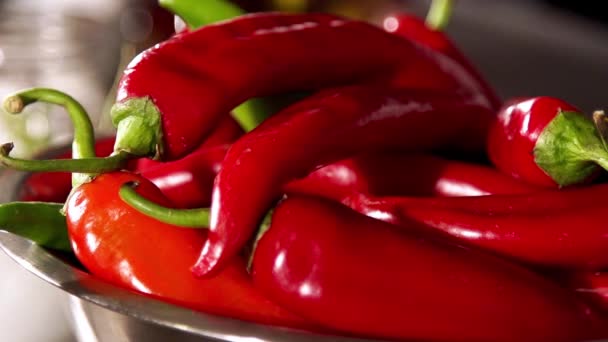 Red pepper in slow motion — Stock Video