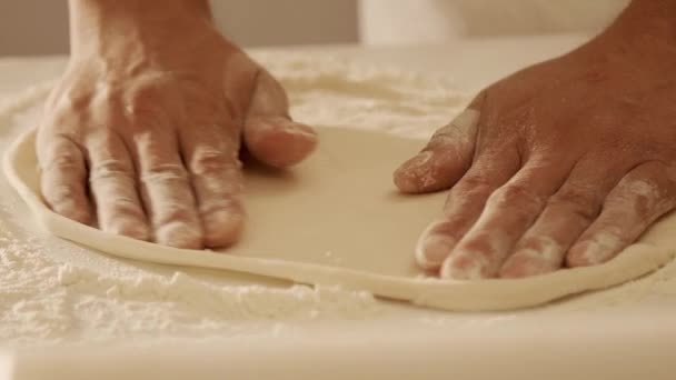 Kneading dough in slow motion — Stock Video