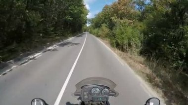 Motosiklet yol macera gidiş ileri güneşli günü
