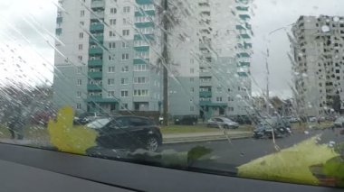 Ön cam silecekleri sonbahar yaprakları Temizleme