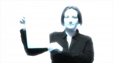 Hologram iş kadın Goast negatif duygu