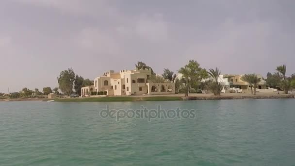 Egyptian Buildings From the Water Background — Stock Video