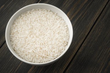 Ham Basmati pirinç çeltik beyaz porselen kase 