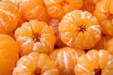 Soyulmuş portakal Mandalina Clementine bir grup doku desen b