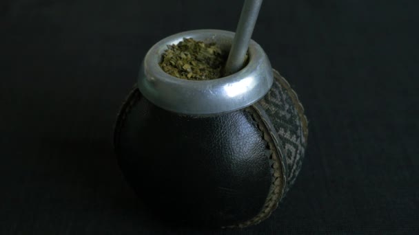 Full shot of pouring hot water in mate