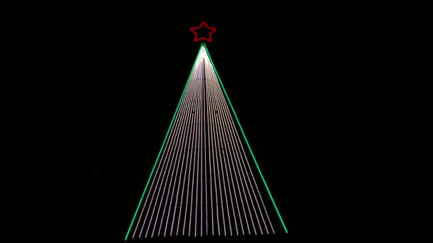 Foto Completa Del Mercato Natale Buenos Aires Albero Neon — Video Stock