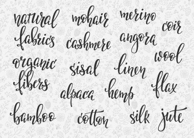 çiçek desenli doğal elyaflar yazıtları