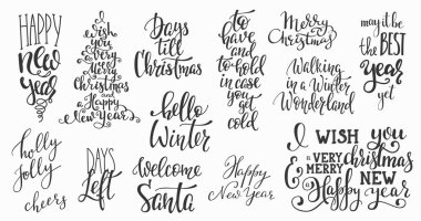 Büyük büyük tipografi yazı Noel ayarla