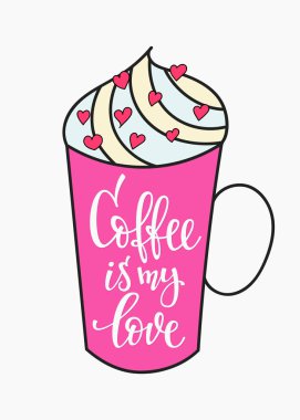 Alıntı kahve tipografi seviyorum