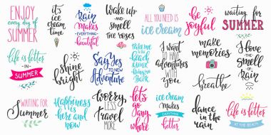 Yaz yazı tipografi büyük kümesi Merhaba