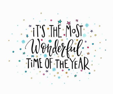 Kış Noel Yılbaşı tipografi yazı