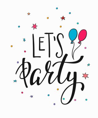 Mutlu doğum günü partisi yazı tipografi